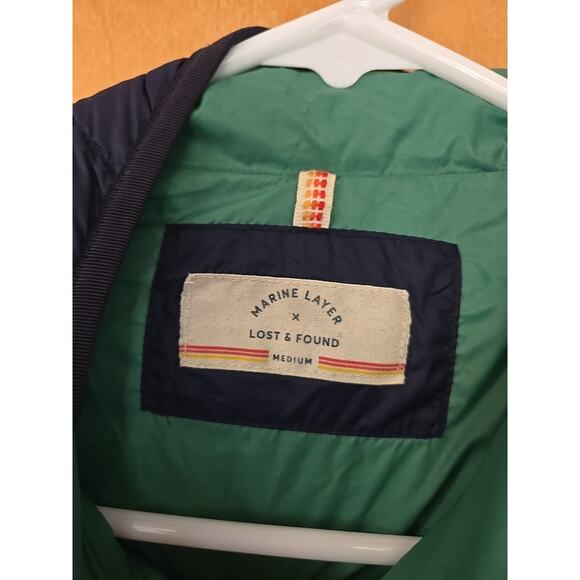 Marine Layer X Lost & Found Brighton Puffer Down Jacket Medium- Flaw Read* - Picture 5 of 8